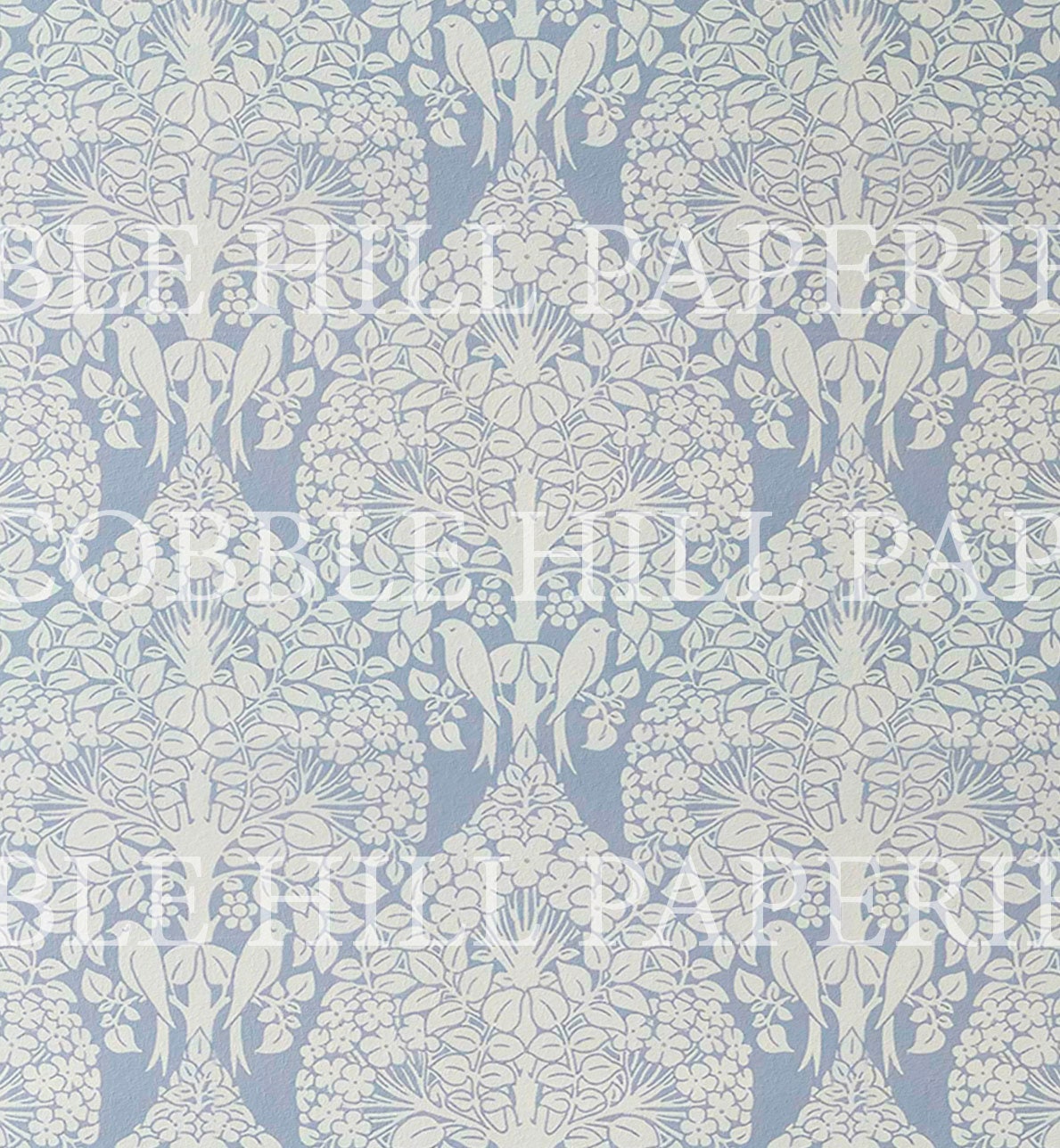 Dollhouse Wallpaper, 1:12 Miniature, Purple Floral Damask; Peel and Stick or Premium Matte; Art Nouveau, Victorian