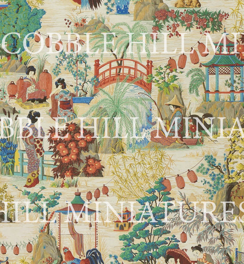 Japanese Countryside Scene Chinoiserie
