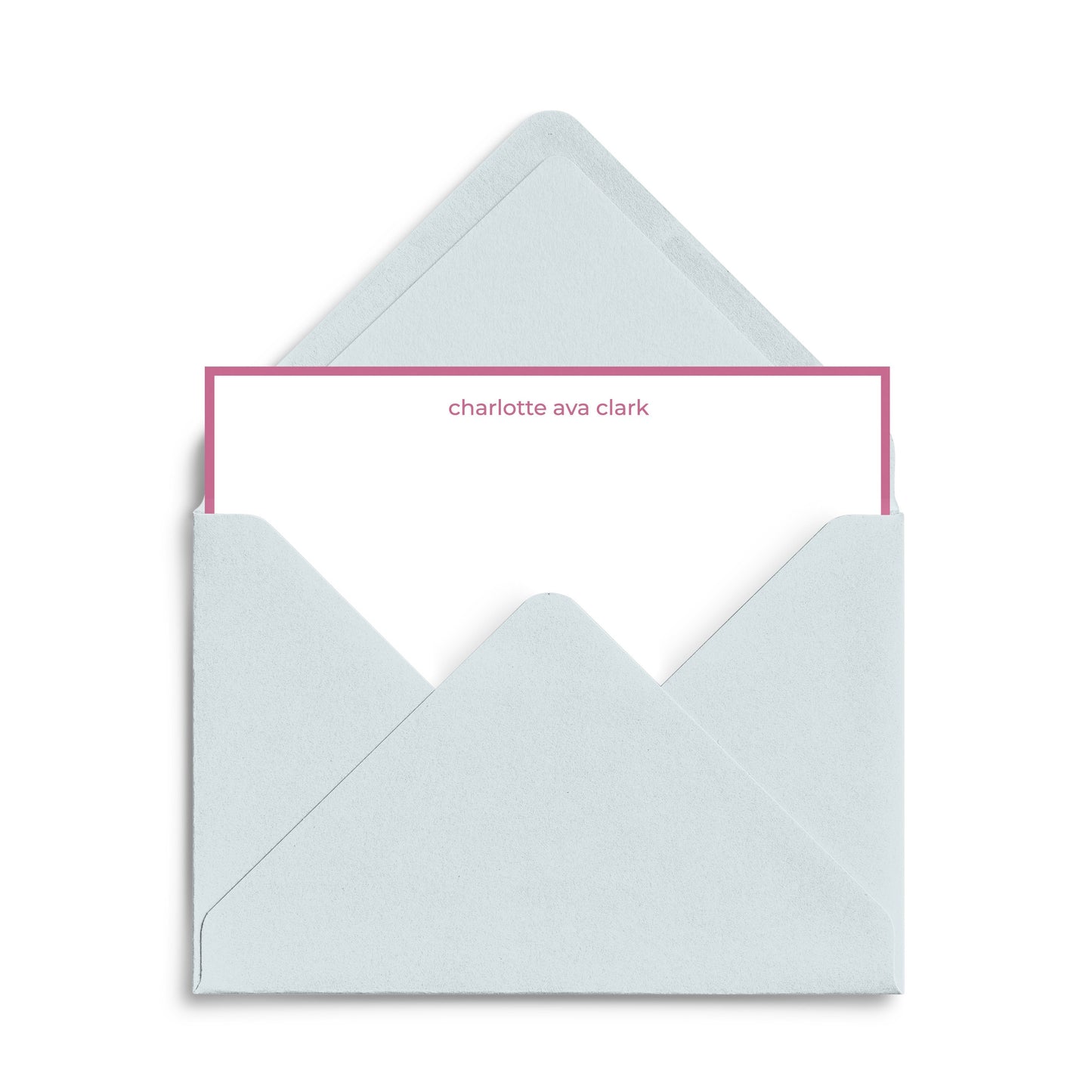 Personalized Cowgirl Stationery, Trendy, Cute, Girly, and Modern Boots Pink Border Notecard Set, Thank You Notes, Bachelorette Cowboy