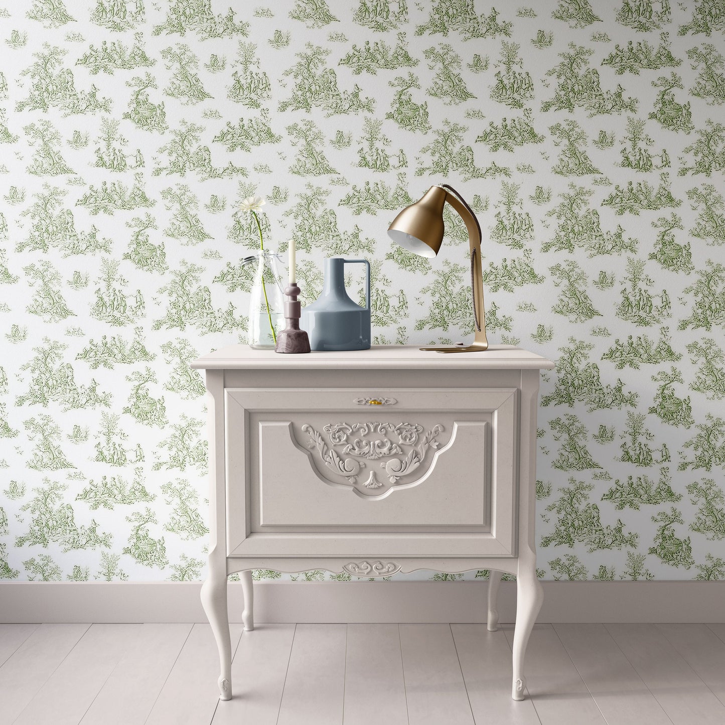 Classic Green Toile