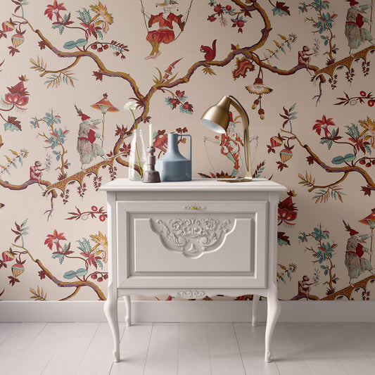 Pink and Red Eastern Chinoiserie