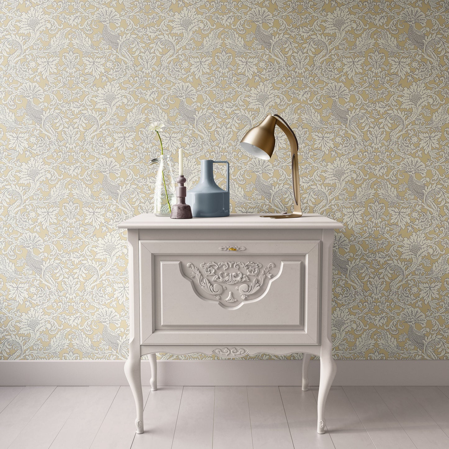 Gold Victorian Damask