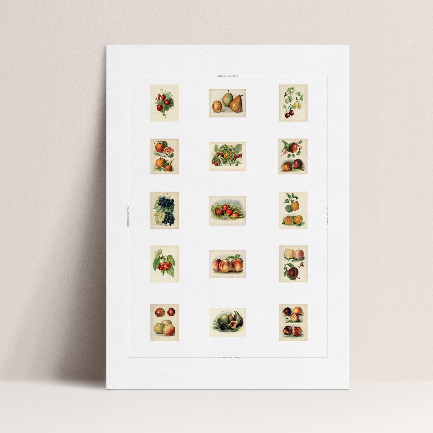 Dollhouse Prints, Paintings Download Printable- 1:12 Scale - Miniature Vintage Kitchen Art